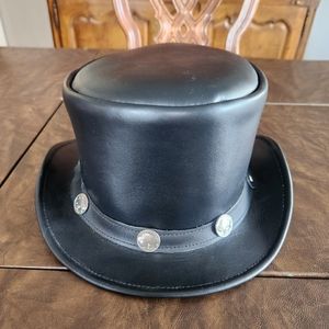 Leather Top Hat